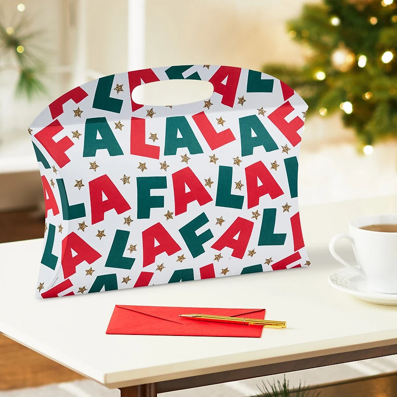 Fa La La Lettering Large Christmas Pillow Box With Handle for only USD 3.99 | Hallmark