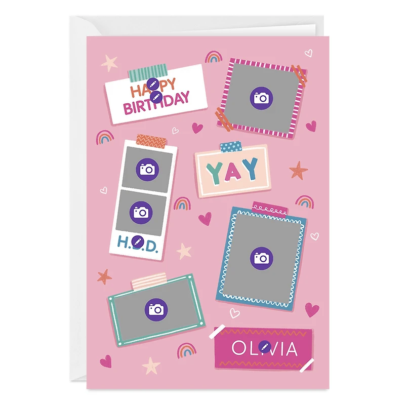Pink Photo Collage Custom Birthday Card for only USD 4.99 | Hallmark