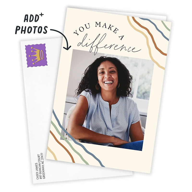 Personalized You Make a Difference Photo Card for only USD 4.99 | Hallmark