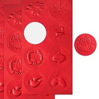 Red Foil Embossed Christmas Seals, 3 sheets for only USD 3.49 | Hallmark