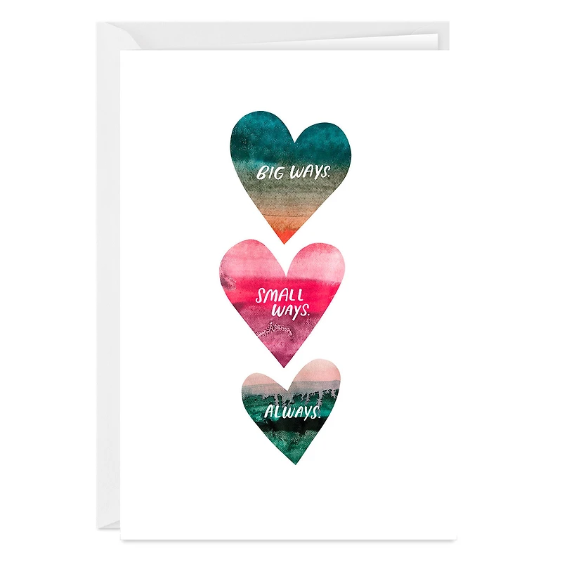 Watercolor Hearts Custom Love Card for only USD 4.99 | Hallmark