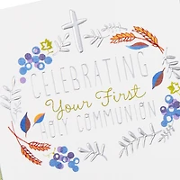 Wreath and Cross Religious First Communion Card for only USD 4.59 | Hallmark