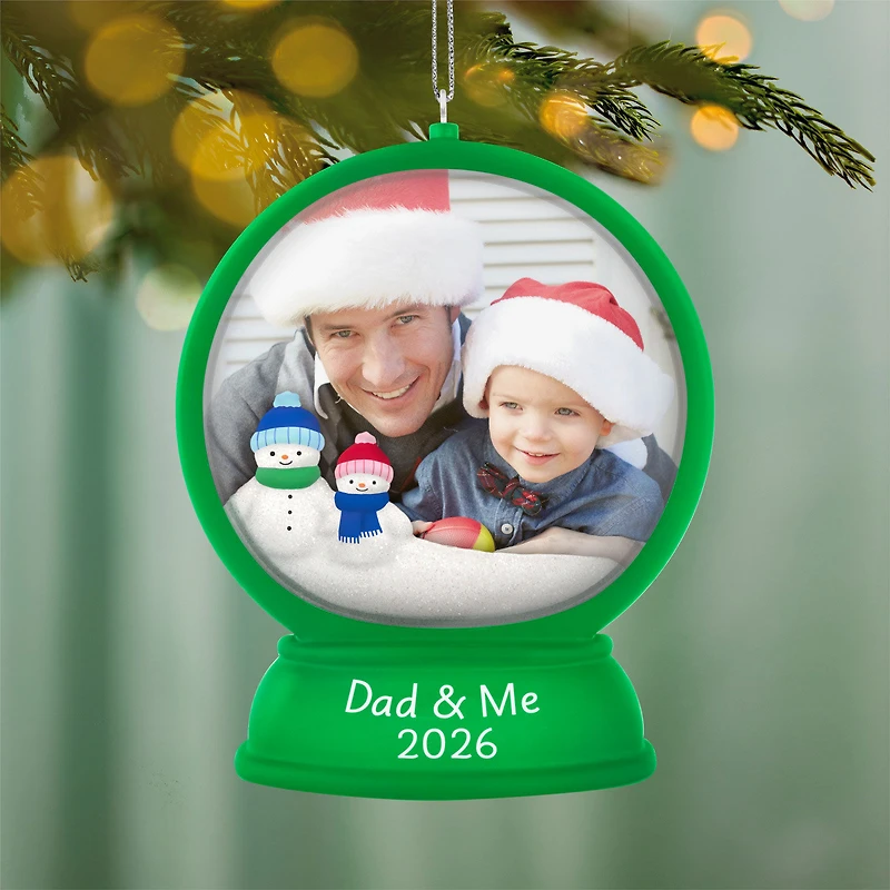 Dad and Me Snow Globe 2026 Photo Frame Ornament for only USD 19.99 | Hallmark