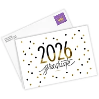 Elegant Black and Gold Confetti 2026 Custom Graduation Card for only USD 4.99 | Hallmark
