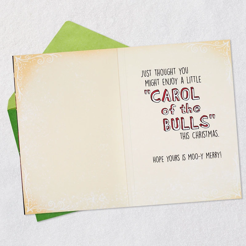 Carol of the Bulls Funny Musical Christmas Card With Light for only USD 8.59 | Hallmark
