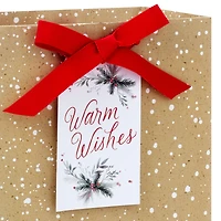 9.6" Snow-Speckled Kraft Paper Medium Holiday Gift Bag for only USD 3.99 | Hallmark