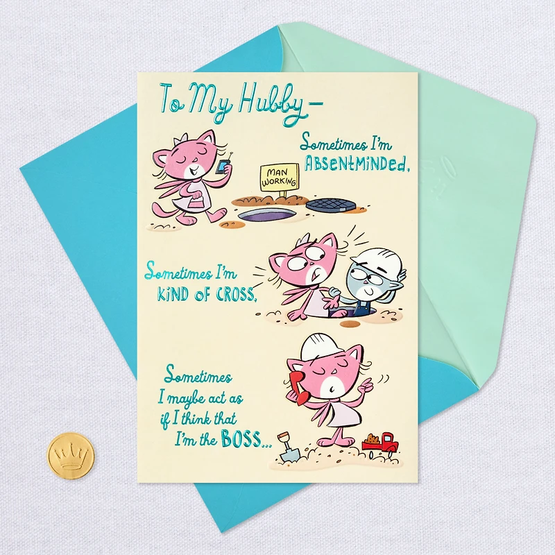 Cute Cat Couple Cartoon Birthday Card for Husband for only USD 4.59 | Hallmark