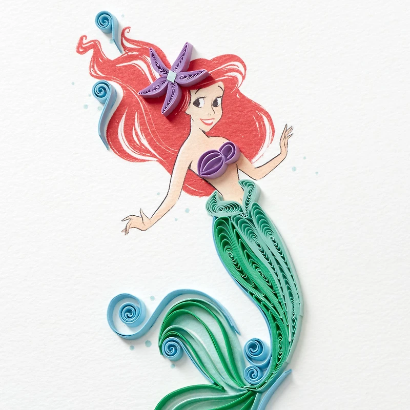 Disney The Little Mermaid A Dream Come True Quilled Paper Handmade Card for only USD 13.59 | Hallmark