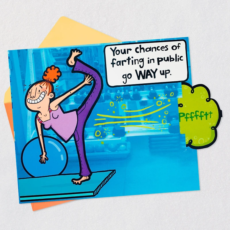 Farting in Yoga Class Funny Pop-Up Birthday Card for Her for only USD 4.99 | Hallmark