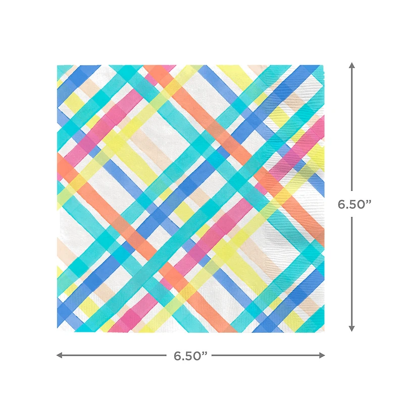 Bright Pastel Plaid Dinner Napkins, Set of 16 for only USD 4.99 | Hallmark
