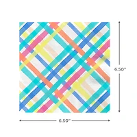 Bright Pastel Plaid Dinner Napkins, Set of 16 for only USD 4.99 | Hallmark