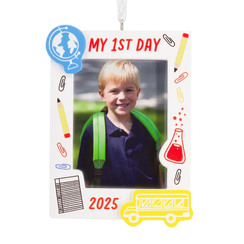 My First Day School 2025 Photo Frame Hallmark Ornament for only USD 14.99 | Hallmark
