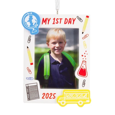 My First Day School 2025 Photo Frame Hallmark Ornament for only USD 14.99 | Hallmark