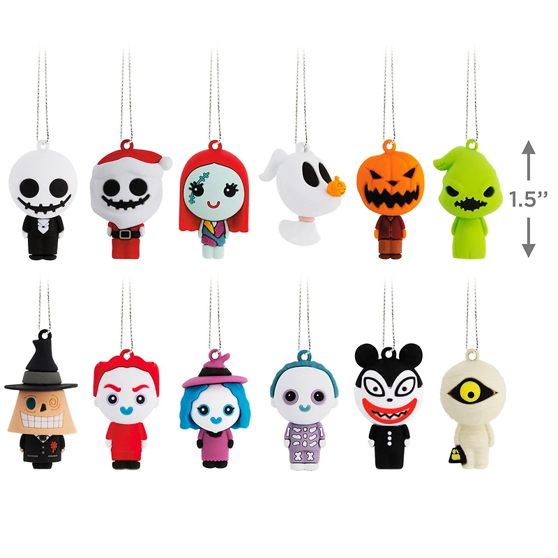 Disney Tim Burton's The Nightmare Before Christmas Hallmark Countdown Calendar Paper Tree Set With 12 Mini Ornaments for only USD 34.99 | Hallmark