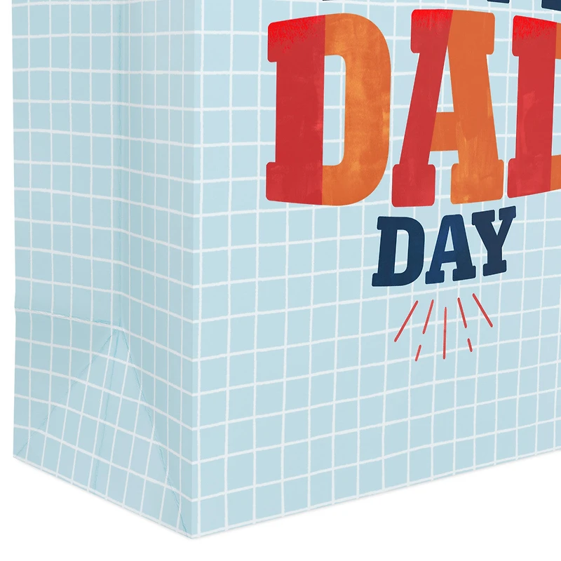 6.5" Happy Dad Day on Blue Grid Small Gift Bag for only USD 2.79 | Hallmark
