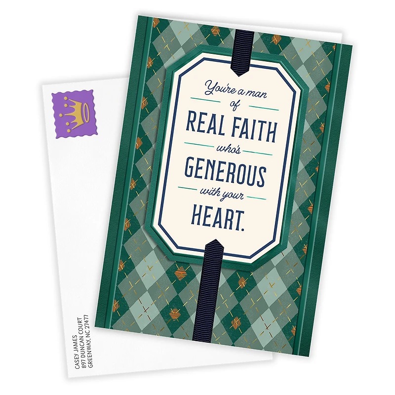 Plaid Blessed With You Religious Custom Father's Day Card for only USD 4.99 | Hallmark