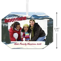 Mountain Vacation Metal Personalized Ornament, Custom Photo and Text for only USD 17.99 | Hallmark