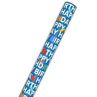 Happy Birthday on Blue Tall Wrapping Paper Roll, 35 sq. ft. for only USD 5.99 | Hallmark