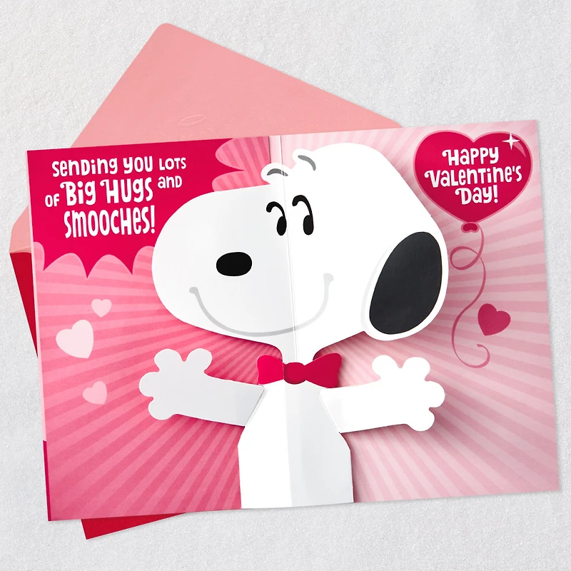 Peanuts® Snoopy and Woodstock Hugs and Smooches Funny Musical Pop-Up Valentine's Day Card for only USD 6.99 | Hallmark