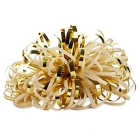 5" Ivory and Gold Metallic Pom-Pom Gift Bow for only USD 3.99 | Hallmark