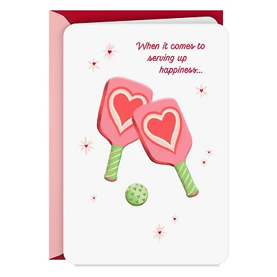 Serving Up Happiness, Pickleball Valentine's Day Card for only USD 3.99 | Hallmark