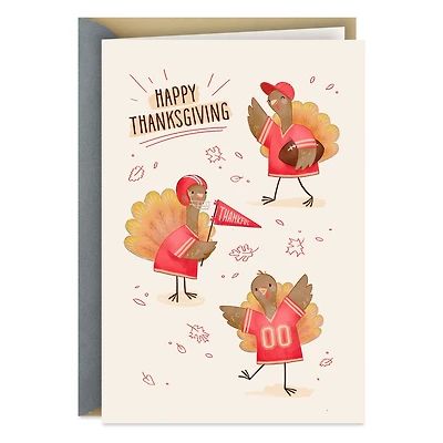 Thankful Turkeys in Jerseys Thanksgiving Card for only USD 2.99 | Hallmark