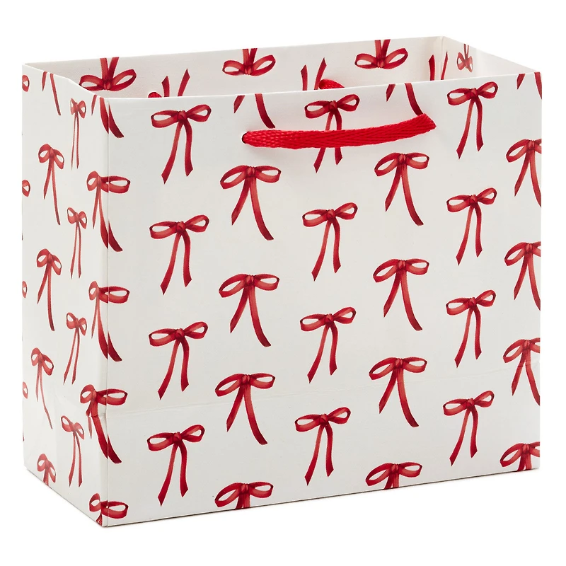 5.5" Red Bows on White Small Christmas Gift Bag for only USD 2.49 | Hallmark