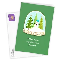 Peace Snow Globe Custom Holiday Card for only USD 4.99 | Hallmark