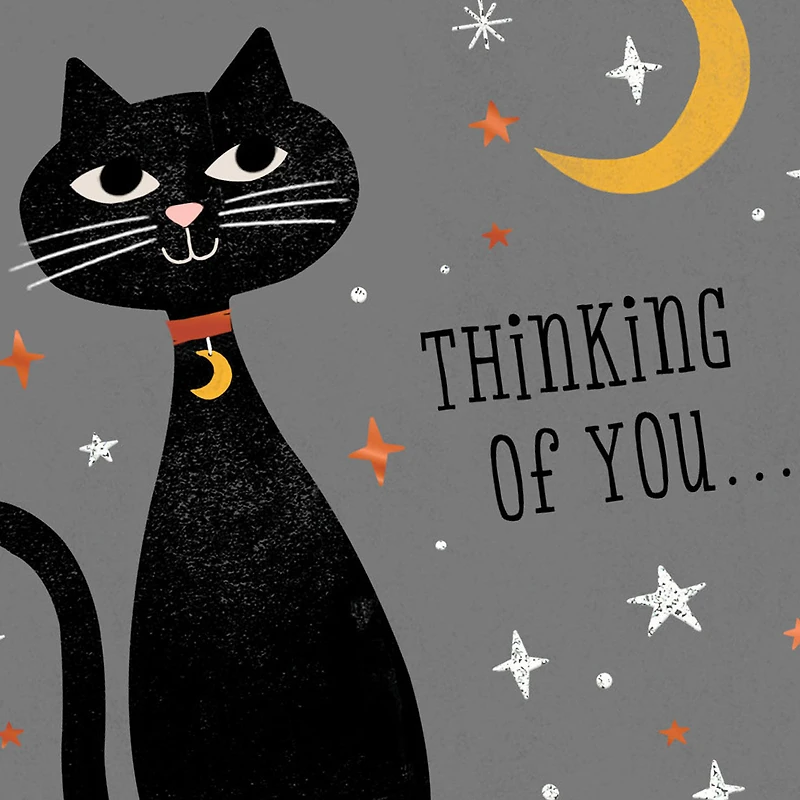 Thinking of You Black Cat Halloween Card for only USD 0.99 | Hallmark
