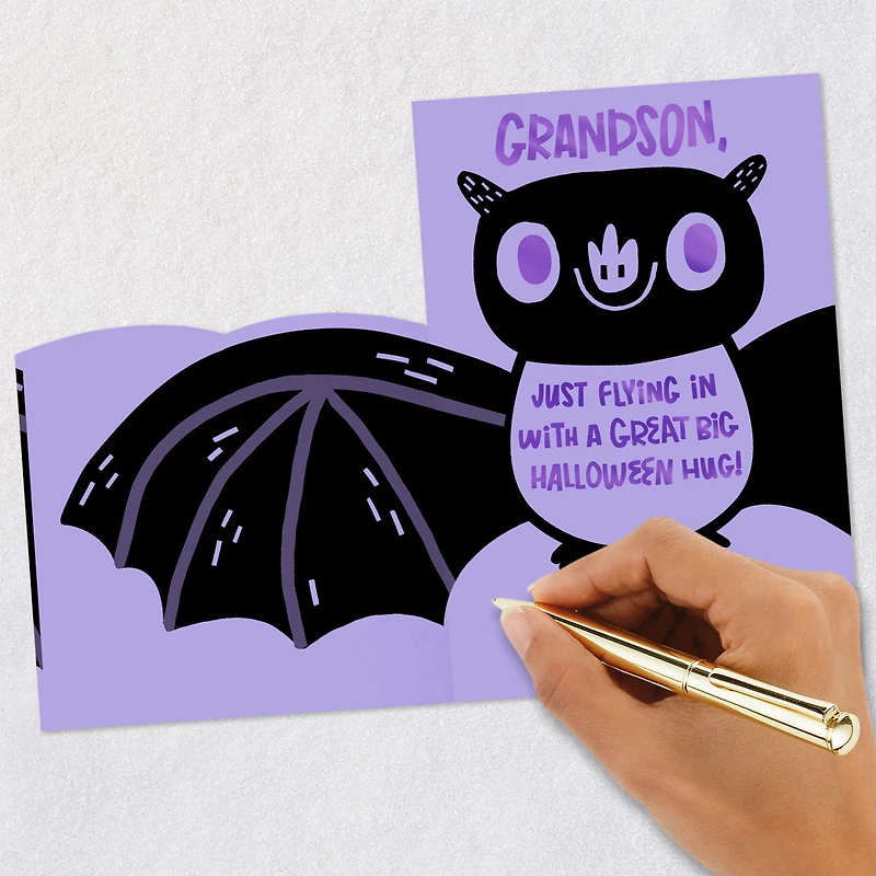 Purple and Black Bat Halloween Card for Grandson for only USD 3.99 | Hallmark