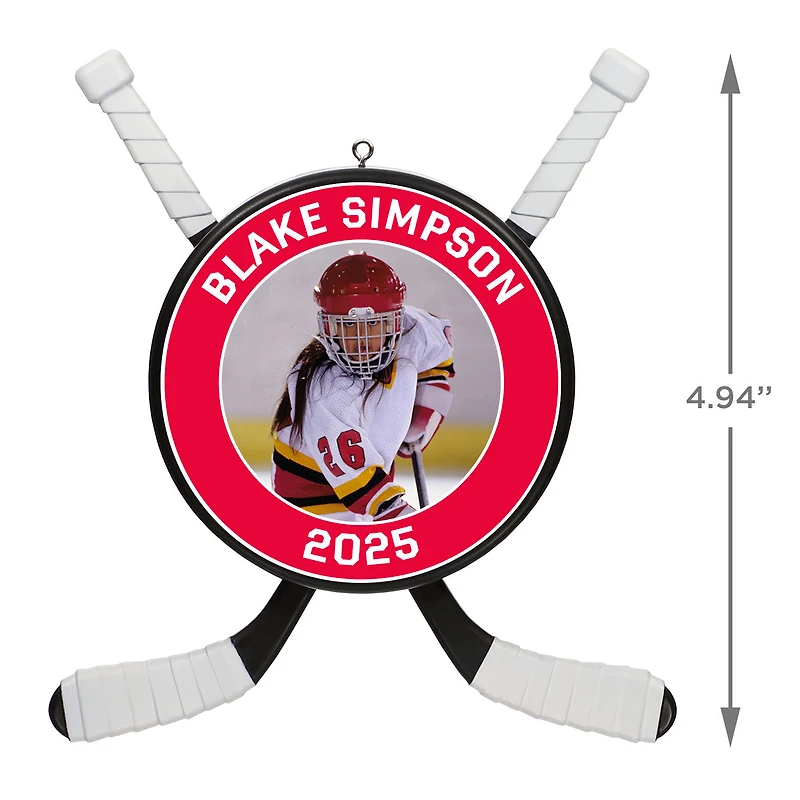 Hockey Star Personalized Photo Ornament, Custom Photo and Text for only USD 30.99 | Hallmark