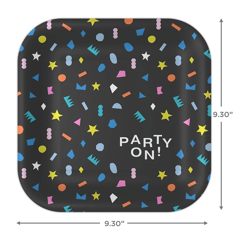 "Party On!" Geometric Shapes Dinner Plates, Pack of 8 for only USD 4.99 | Hallmark