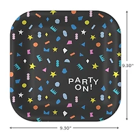 "Party On!" Geometric Shapes Dinner Plates, Pack of 8 for only USD 4.99 | Hallmark