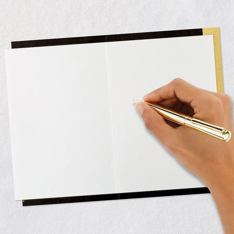 Gold Feathers on Black Blank Card for only USD 5.59 | Hallmark