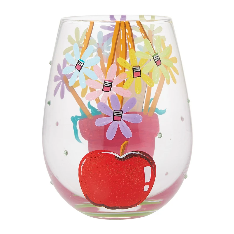 Lolita Best Teacher Handpainted Stemless Wine Glass, 20 oz. for only USD 24.99 | Hallmark