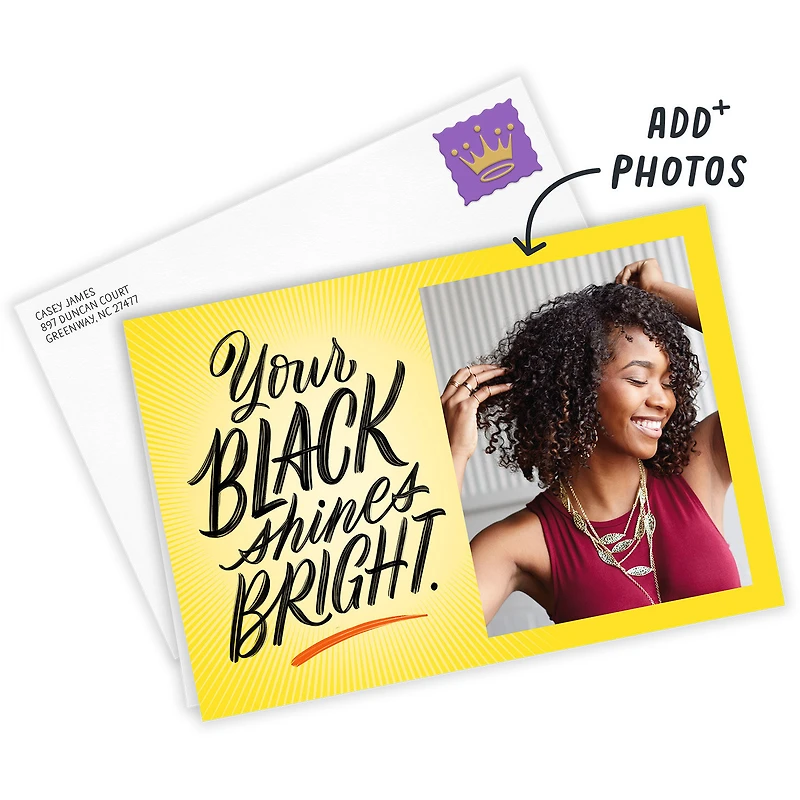 Your Black Shines Bright Custom Card for only USD 4.99 | Hallmark