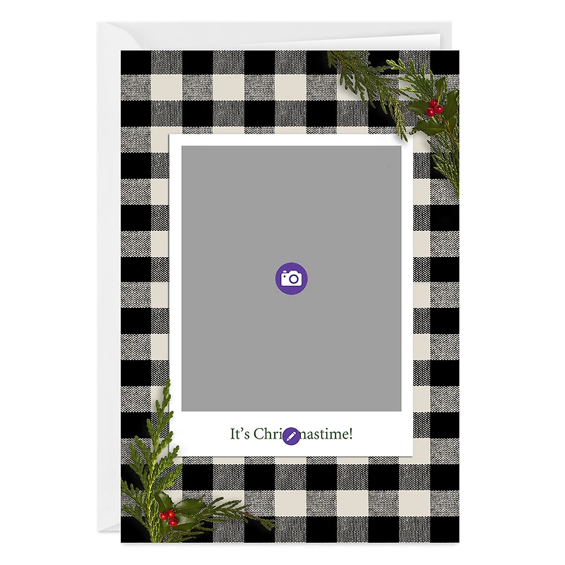 Buffalo Plaid Frame Custom Christmas Card for only USD 4.99 | Hallmark