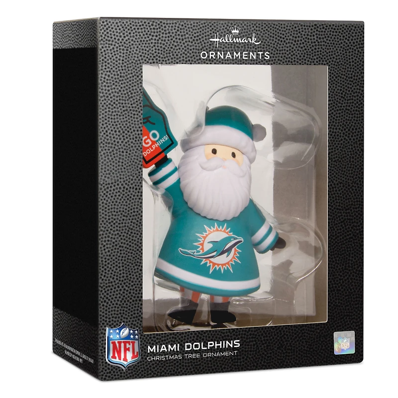 NFL Miami Dolphins Santa Fan Hallmark Ornament for only USD 12.99 | Hallmark