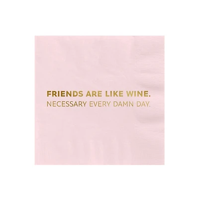 Soft Pink "Friends Are Like Wine" Cocktail Napkins, Set of 16 for only USD 4.49 | Hallmark