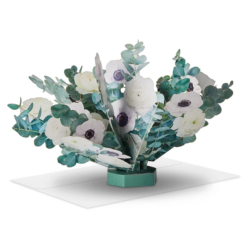 Build-a-Bouquet White and Green Pop-Up Paper Flowers for only USD 9.99 | Hallmark