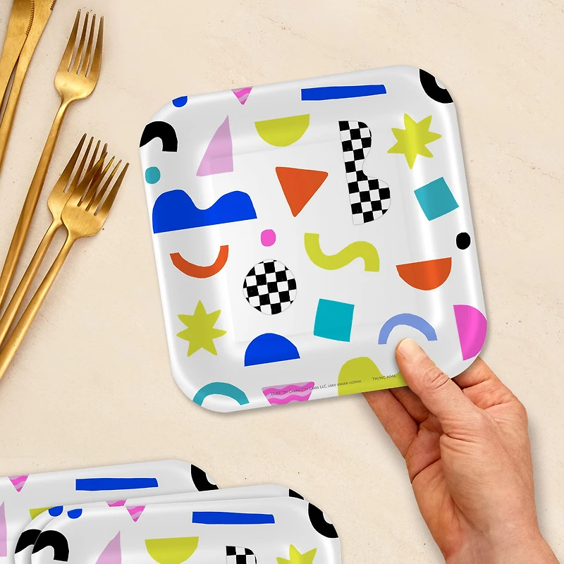Scattered Shapes on White Dessert Plates, Pack of 8 for only USD 3.99 | Hallmark