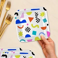 Scattered Shapes on White Dessert Plates, Pack of 8 for only USD 3.99 | Hallmark