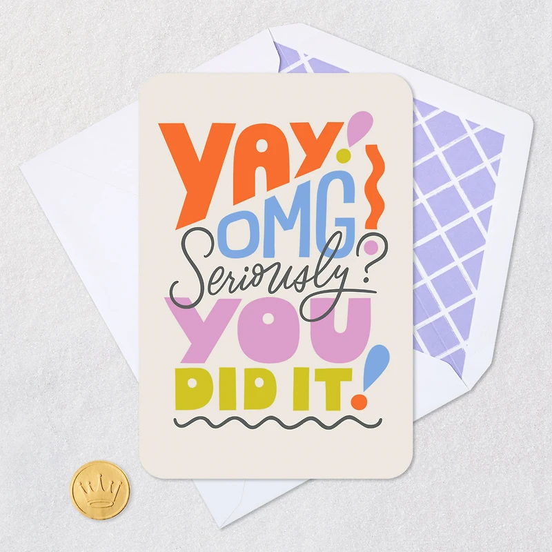 Yay, You Did It Congratulations Card for only USD 2.99 | Hallmark