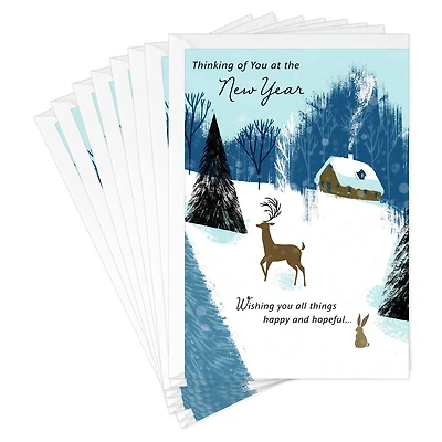 Serene Winter Landscape New Year Cards, Pack of 6 for only USD 5.99 | Hallmark