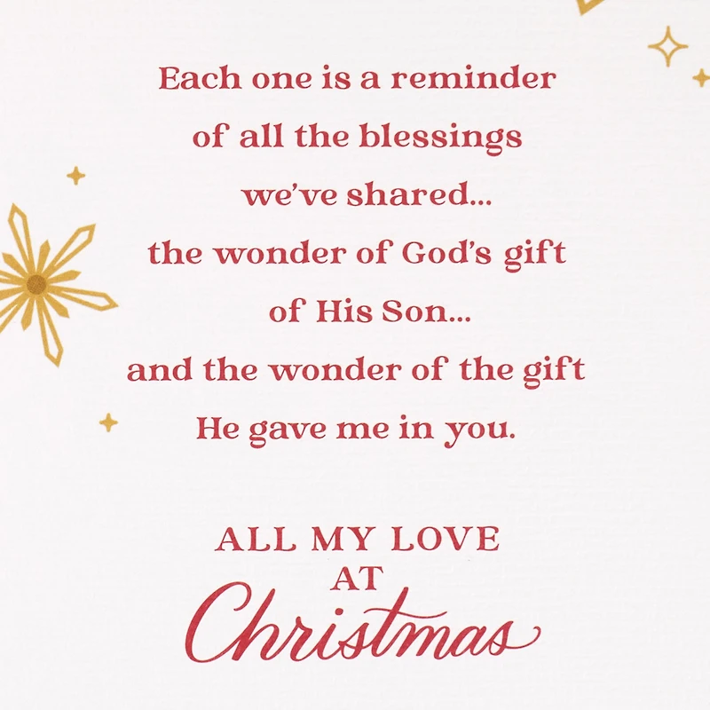 Reminder of Our Shared Blessings Religious Christmas Card for Wife for only USD 6.99 | Hallmark