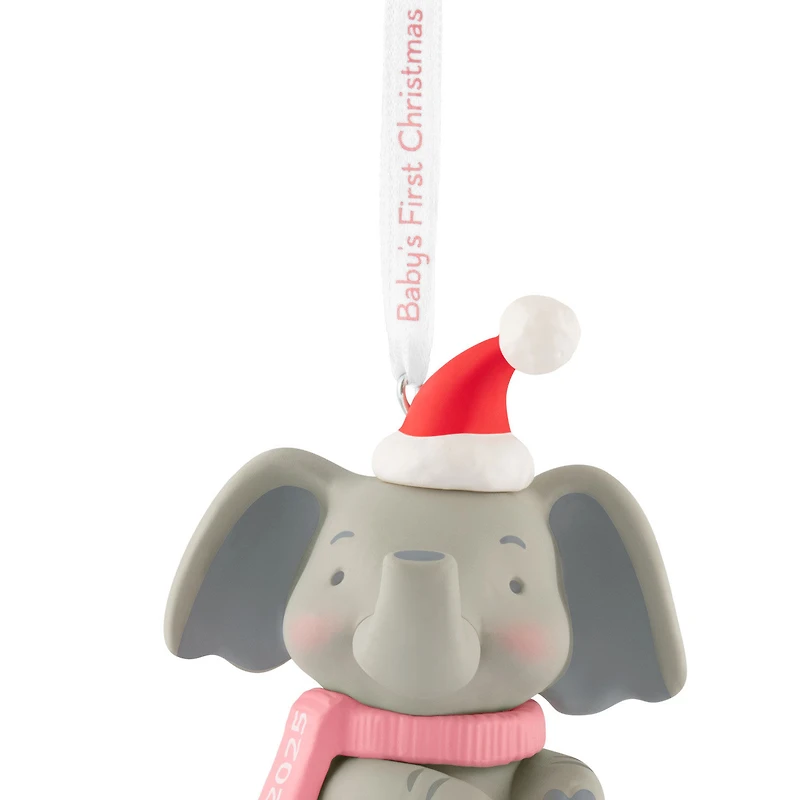 Baby Girl's First Christmas Elephant 2025 Ornament for only USD 23.99 | Hallmark