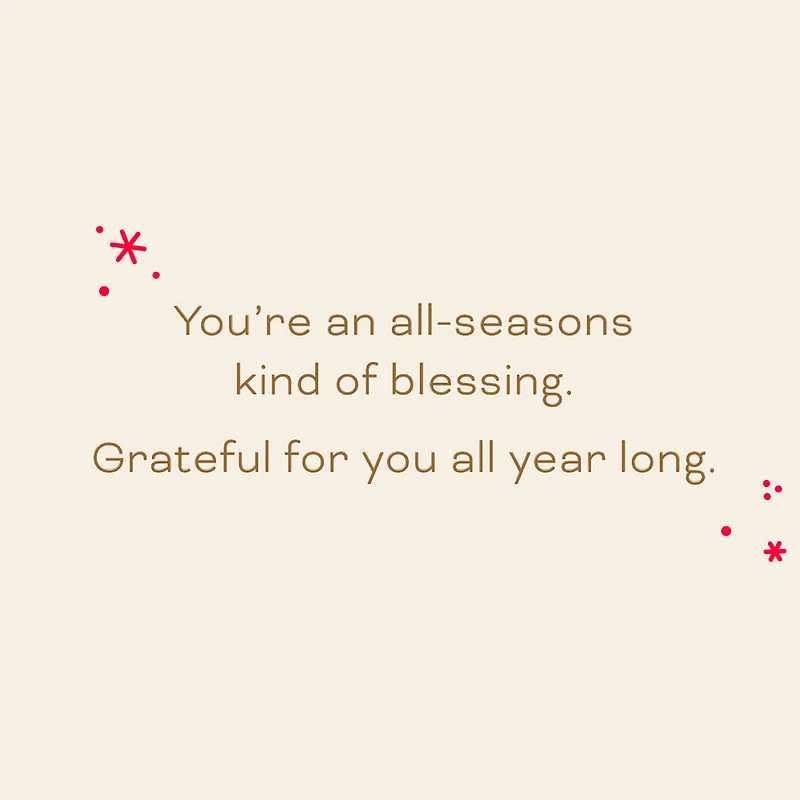 Grateful All Year Long Christmas Thank You Card for only USD 2.99 | Hallmark