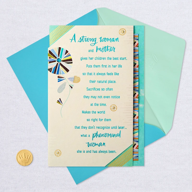 Geometric Flower Thanks and Love Card for Mom for only USD 7.99 | Hallmark