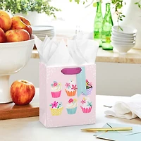 6.5" Floral Cupcakes on Pink Small Gift Bag for only USD 2.79 | Hallmark