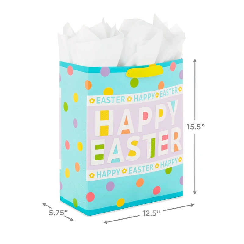 15.5" Polka Dots Extra-Large Easter Gift Bag With Tissue for only USD 7.79 | Hallmark